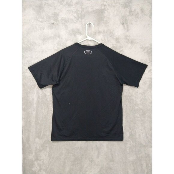Under Armour Shirt Mens Medium Black Marine Corps Short Sleeve Loose HeatGear - Picture 2 of 6